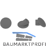 LAMELLO Clamex Abdeckkappen 45�, Kunststoff RAL 7022 umbragrau, VPE 100