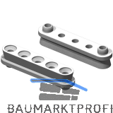 KEILVERBINDER Langh�lse mit 2 Zentrierstiften, Kunststoff wei�