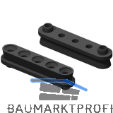 KEILVERBINDER Langh�lse mit 2 Zentrierstiften, Kunststoff schwarz