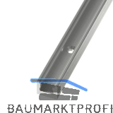 KEILVERBINDER Schiene gebohrt, 3000 mm, Aluminium blank