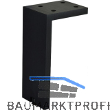 Dekorfu� Fonda 100 x 10 mm, L�nge 100 mm, Aluminium, schwarz geb�rstet