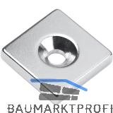 Quadermagnet 20x20x4mm, Haftkraft 7,5 kg
