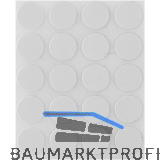 Abdeckkappe selbstklebend, �13mm, 20 St�ck, Kunststoff weiss