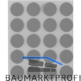 Abdeckkappe selbstklebend, �13mm, 20 St�ck, Kunststoff grau