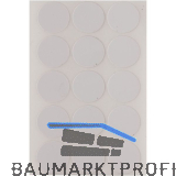 Abdeckkappe selbstklebend, �20mm, 15 St�ck, Kunststoff weiss