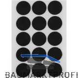 Abdeckkappe selbstklebend, �20mm, 15 St�ck, Kunststoff schwarz