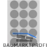 Abdeckkappe selbstklebend, �20mm, 15 St�ck, Kunststoff grau