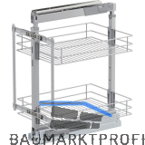 VS TAL Larder 1 Hochschrankauszug Set Classic KB 400 mm Silber