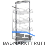 VS TAL Larder 3 Hochschrankauszug Set Classic KB 400 mm Silber