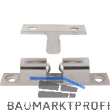 Doppelkugelschnapper, 8 x 43 mm, Messing vernickelt