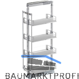 VS TAL Larder 3 Hochschrankauszug Set Artline KB 300 mm Silber/Glas satiniert