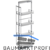 VS TAL Larder 4 Hochschrankauszug Set Artline KB 300 mm Silber/Glas satiniert