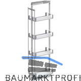 VS TAL Larder 5 Hochschrankauszug Set Artline KB 300 mm Silber/Glas satiniert