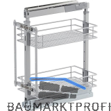 VS TAL Larder 1 Hochschrankauszug Set Saphir KB 300 mm Silber