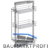 VS TAL Larder 2 Hochschrankauszug Set Saphir KB 300 mm Silber