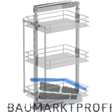 VS TAL Larder 2 Hochschrankauszug Set Saphir KB 400 mm Silber