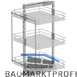 VS TAL Larder 2 Hochschrankauszug Set Saphir KB 600 mm Silber