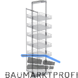 VS TAL Larder 7 Hochschrankauszug Set Saphir KB 600 mm Silber