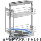 VS TAL Larder 1 Hochschrankauszug Set Saphir KB 300 mm Silber/Chrom