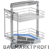 VS TAL Larder 1 Hochschrankauszug Set Saphir KB 400 mm Silber/Chrom