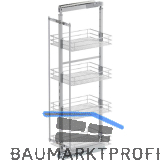 VS TAL Larder 3 Hochschrankauszug Set Saphir KB 400 mm Silber/Chrom