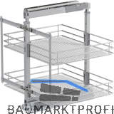 VS TAL Larder 1 Hochschrankauszug Set Saphir KB 600 mm Silber/Chrom