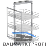 VS TAL Larder 2 Hochschrankauszug Set Saphir KB 600 mm Silber/Chrom