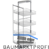 VS TAL Larder 4 Hochschrankauszug Set Saphir KB 600 mm Silber/Chrom