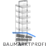 VS TAL Larder 7 Hochschrankauszug Set Saphir KB 600 mm Silber/Chrom