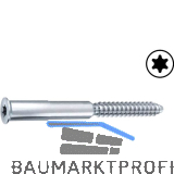 DUSAFIX Verbindungsschraube TX20, 5.5 x 63 mm, Stahl verzinkt
