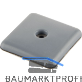 Teflongleiter mit Schraube quadratisch, 24x24 mm, H�he 8 mm, graublau