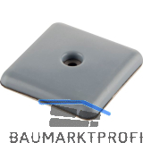 Teflongleiter mit Schraube quadratisch, 35x35 mm, H�he 8 mm, graublau