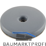 Teflongleiter mit Schraube rund, � 38 mm, H�he 8,5 mm, graublau