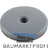 Teflongleiter mit Schraube rund, � 50 mm, H�he 8 mm, graublau