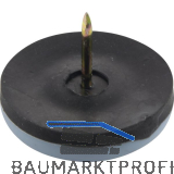 Teflongleiter mit Nagel rund, � 16 mm, H�he 8 mm, graublau