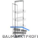 VS TAL Larder 5 Hochschrankauszug Set Classic KB 400 mm 4 Ablagen Silber