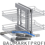 VS COR Flex Eckauszug Set Classic KB 900 mm Silber