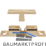 Doppelkugelschnapper, 8 x 43 mm, Messing poliert