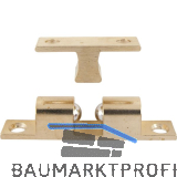 Doppelkugelschnapper, 9 x 50 mm, Messing poliert