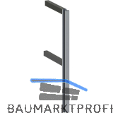 VOLPATO Stili Wandanbindung mitte 170 mm, Aluminium schwarz eloxiert