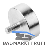 SUPERMAGNETE Topfmagnet mit Gewindezapfen M4 � 20 mm