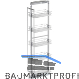 VS TAL Larder 5 Hochschrankauszug Set Saphir KB 300 mm Silber/Chrom