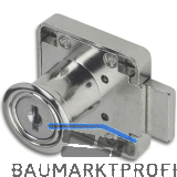 Zylinder-Kastenschloss leichte Ausf�hrung links, Zamak vernickelt