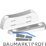 Magnetschnapper massiv, mit Gegenst�ck KS+bewegl.Metallpl., HK 6kg, KS braun