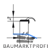 Fugen Dichtungsprofil spezial-selbstklebend, L 3000, H 2, Kunststoff transparent