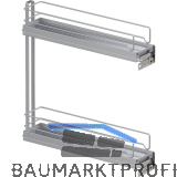 VS SUB Slim Unterschrankauszug Classic KB 150 mm Silber