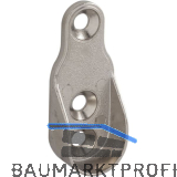 Schrankrohrlager Oval 2 f�r Schrankrohr, 3 Schraubl�cher, Zink vernickelt