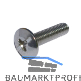 Spezialschraube SO Oval 4/5/6, f�r Schrankrohrlager, M6 x 14mm, Stahl vernickelt