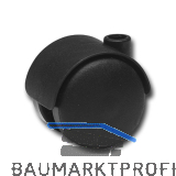 Doppel-Lenkrolle Kunststoff-Rad schwarz 50 mm 50 kg