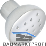 Knopf Pharis � 28 mm, Tiefe 24 mm, ZN verchromt matt